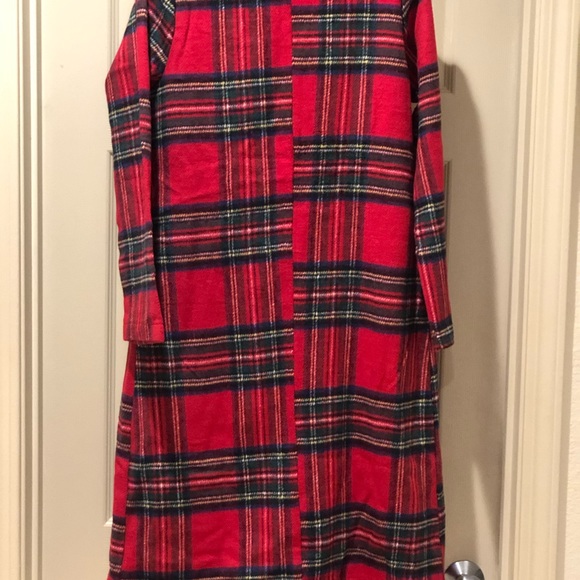 ROYAL PLAID LONG TRENCH COAT small NWT - Picture 8 of 9